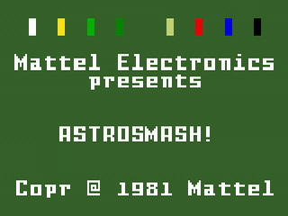 Astrosmash title screen for Intellivision